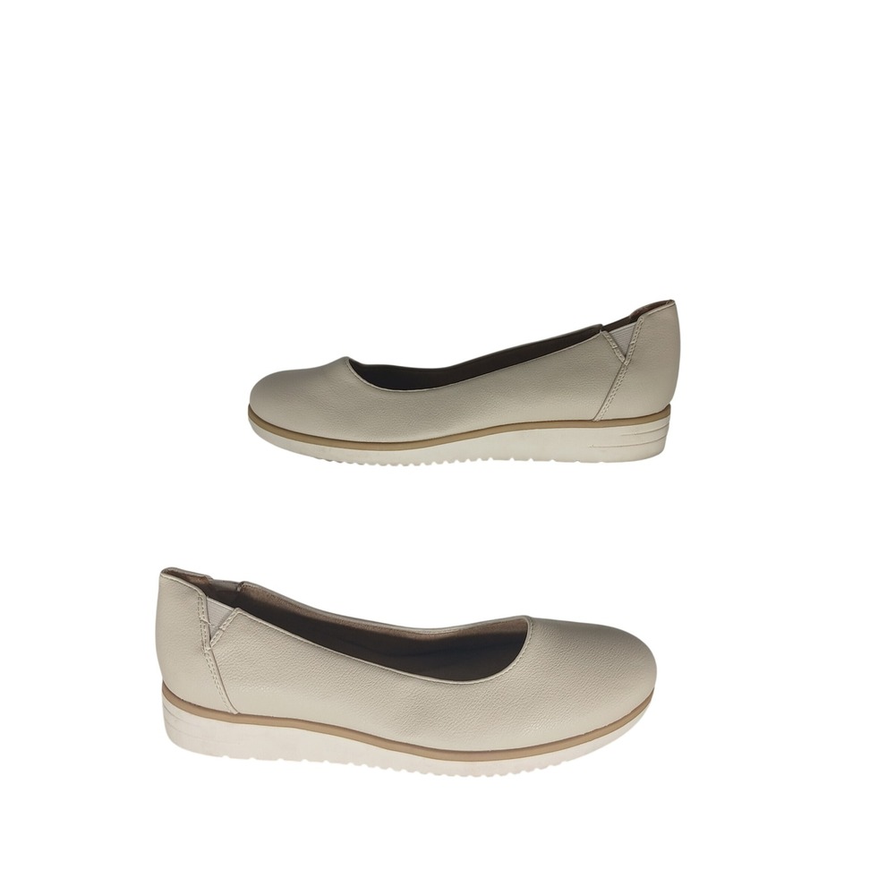 Soul Naturalizer Idea Ballet Flats 8W Cream Slip On Wedge Comfort Core